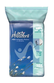 Lady Presteril Linea Pocket Assorbente Puro Cotone 10 Assorbenti Giorno Ali Stes