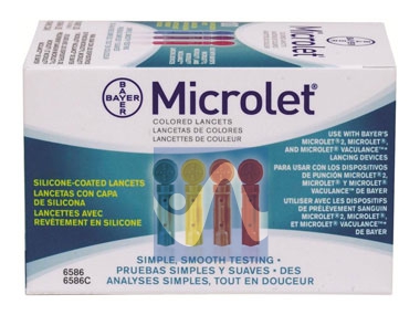 Bayer Diabete Linea Controllo Glicemia Microlet Lancets 25 Lancette Pungidito
