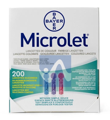 Bayer Diabete Controllo Glicemia Microlet Lancets