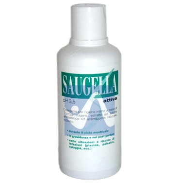 Saugella Linea Attiva Verde Dermoliquido Detergente Intimo Delicato 500 ml