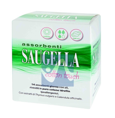 Saugella Linea Cotton Touch 14 Assorbenti Giorno con Ali in Puro Cotone Offerta