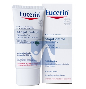Eucerin Linea AtopiControl Crema Lenitiva Viso 12% Omega Pelli Atopiche 50 ml