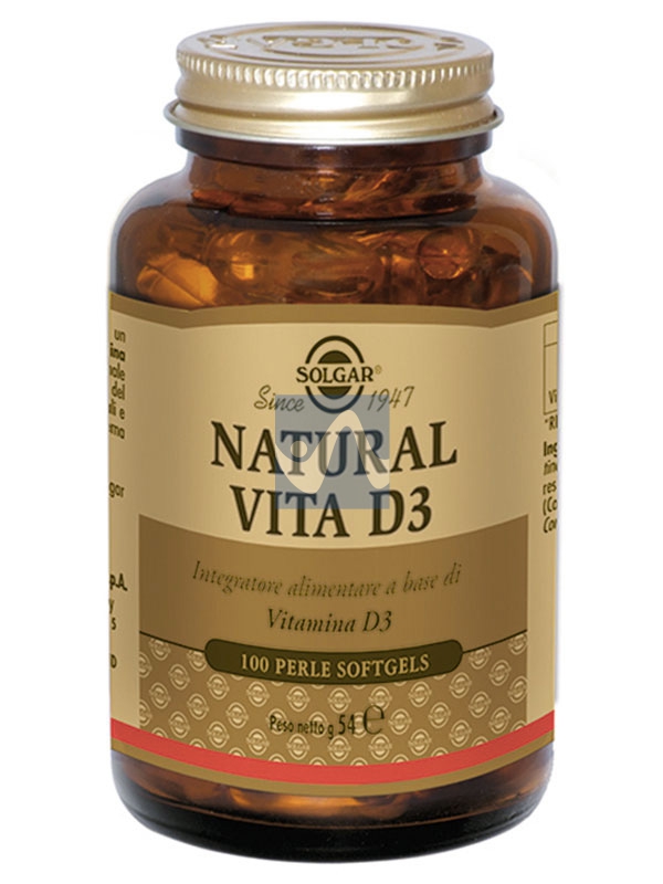 Solgar Linea Apparato Osseo Natural Vita D3 Integratore Alimentare 100 Perle