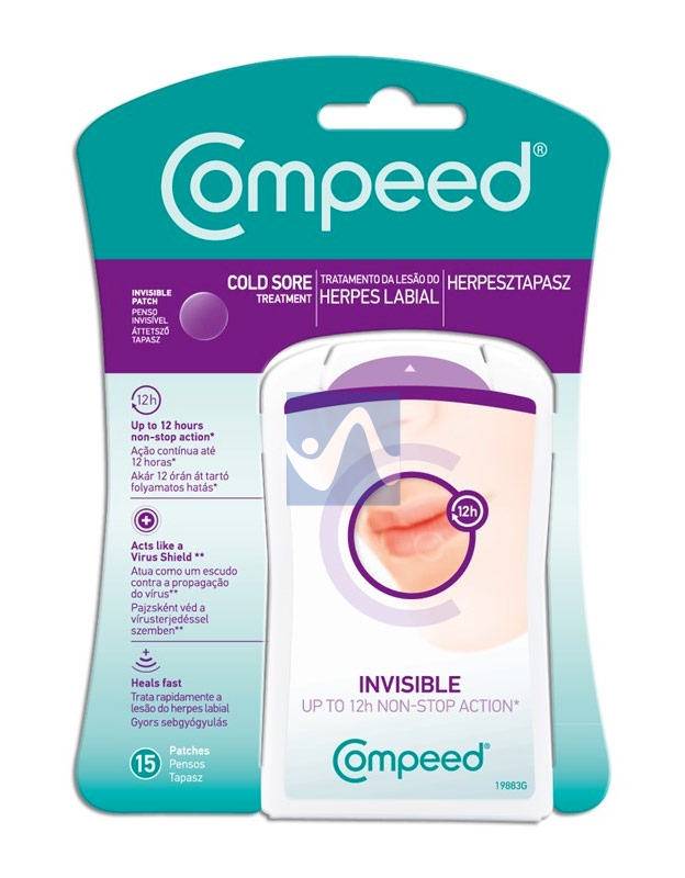 Compeed Linea Herpes Labiale 15 Cerotti Protettivi Lenitivi 12h Invisibili