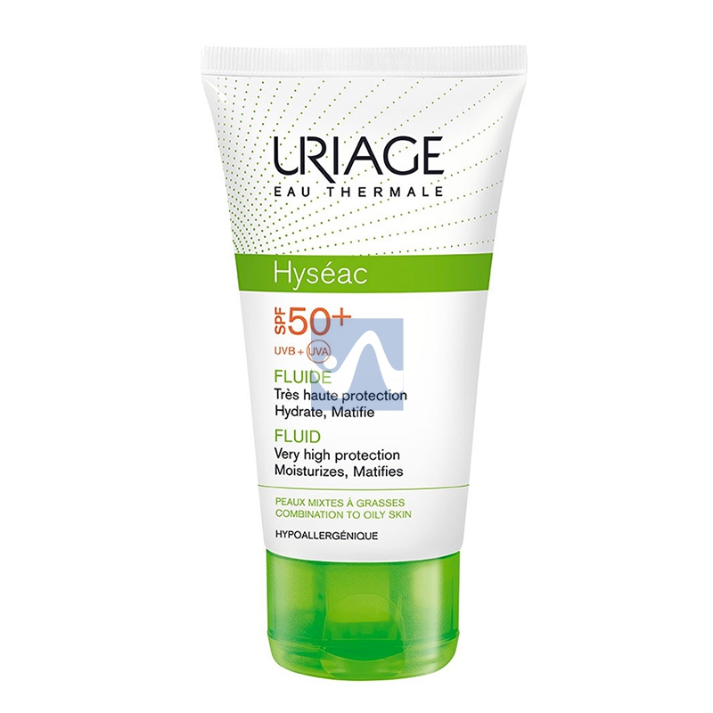 Uriage Linea Pelle Grassa Hyseac SPF50+ Fluido Solare Opacizzante Viso 50 ml