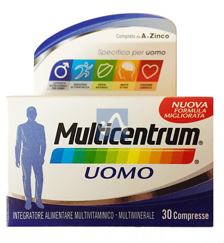 Multicentrum Linea Vitamine Minerali Uomo Integratore Alimentare 30 Compresse