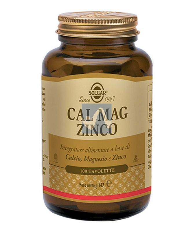 Solgar Linea Minerali Cal mag Zinco Integratore Alimentare 100 Tavolette