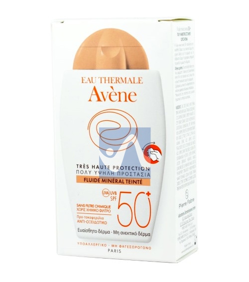 Avene Linea Solare Pelli Intolleranti SPF50+ Fluido Minerale Colorato 40 ml