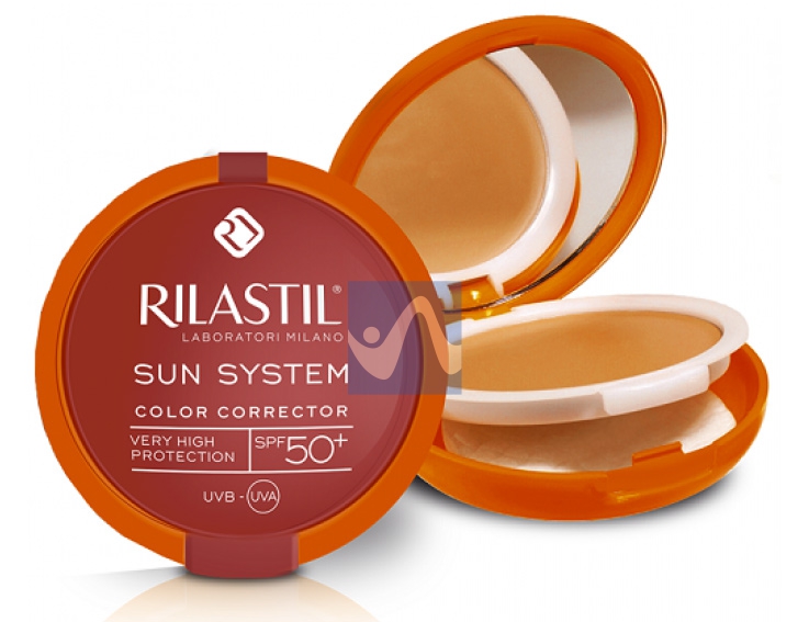 Rilastil Linea Sun System PPT SPF50+ Color Corrector Fondotinta Compatto Bronze