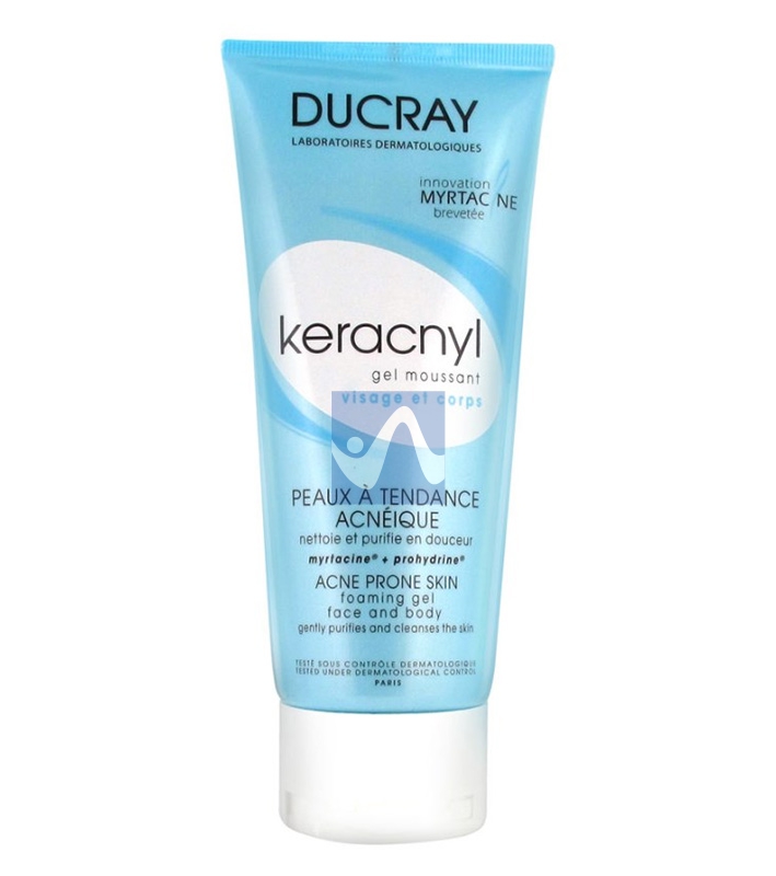 Ducray Linea Pelle Mista e Grassa Keracnyl Gel Detergente Purificante 200 ml