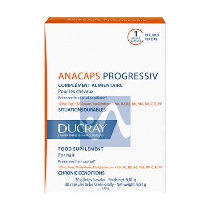 Ducray Linea Fortificante Anacaps Progressiv Integratore Anticaduta 30 Capsule