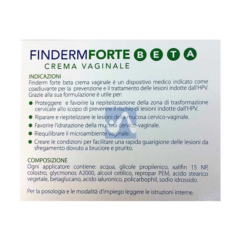 Farmitalia Linea Dispositivi Medici Finderm Forte Beta Crema Vaginale 7 x 5 g