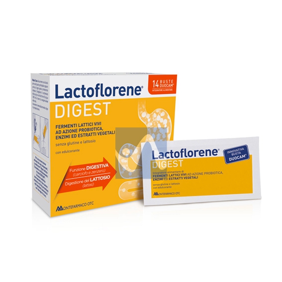 Lactoflorene Linea Fermenti e Digestione Digest Integratore Alimentare 14 Buste